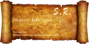 Storcz Rózsa névjegykártya
